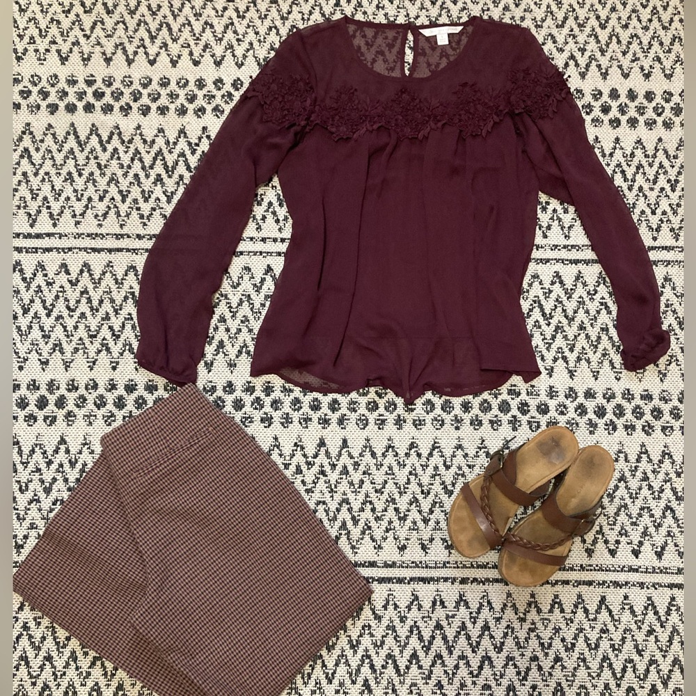 LC Lauren Conrad Deep Purple Blouse